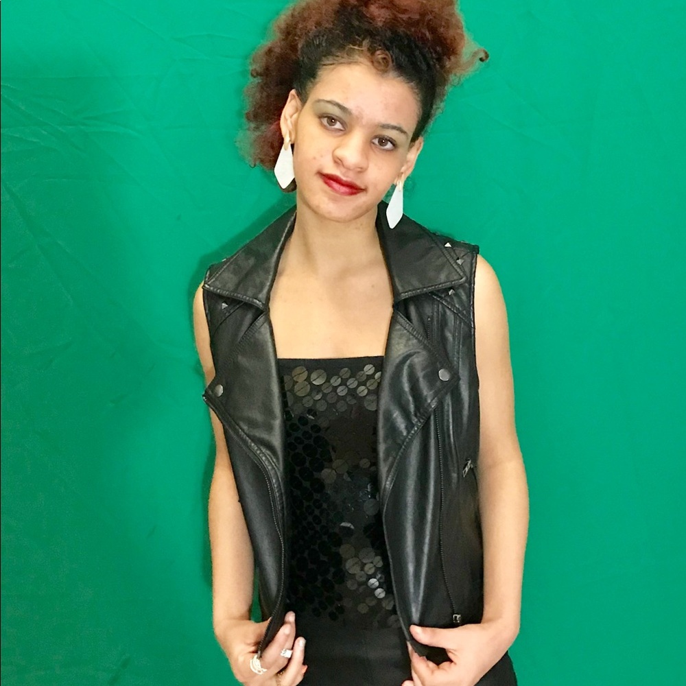 Leather vest by Therapy Size M